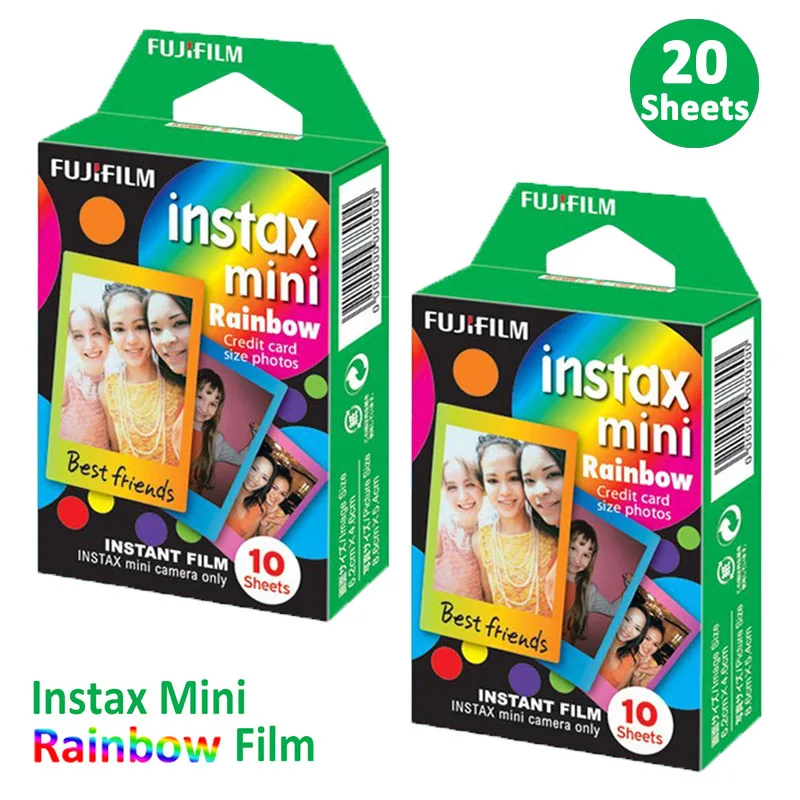 Пленка Fujifilm Instax Mini на выбор фоторамка 10-100 лист фотобумага для камеры Instax Mini 9 Mini 8 Instant Mini 70 90 - Цвет: 20 Sheets Rainbow