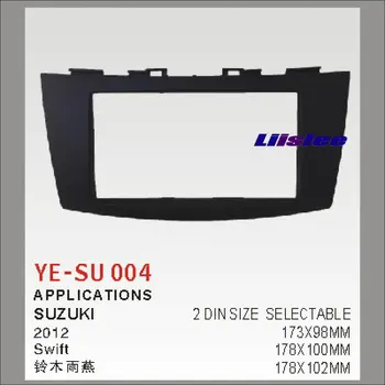 

2 Double 2 DIN Audio Front Surround Frame Panel Fascia Board For Suzuki Swift 2012 Dash Mount Kit Adapter Bezel Facia