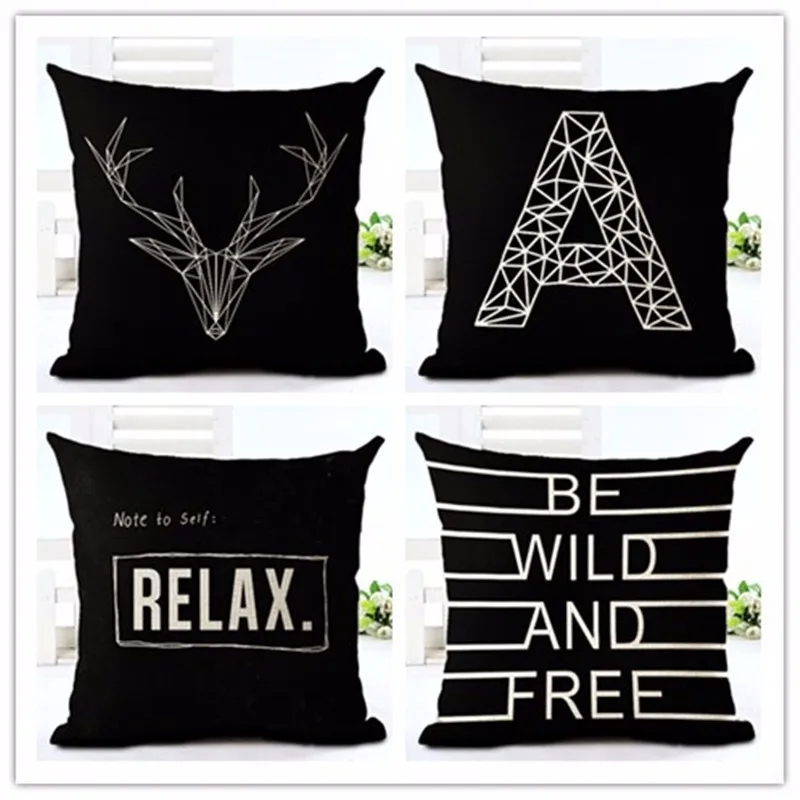 

The Newest American Style Geometric Pattern Cushion Home Decorative Pillowcase Linen Cojines Square Throw Pillow Almofadas