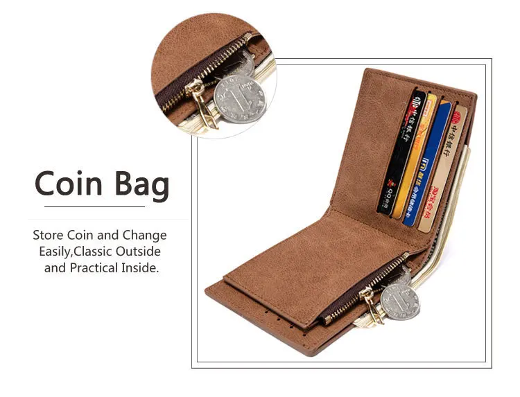 Men Wallet Money Bag Male Bifold PU Leather Coin Change Card Case New Model Style Hot Leisure Urban Compact Hipster Fashion