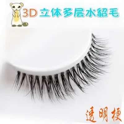

Top Eyelashes 3D Mink Lashes Natural HandMade Full Strip Lashes Transparent terrier Short Mink Lashes Style False Eyelashes -5