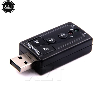 

Low price External USB AUDIO SOUND CARD ADAPTER VIRTUAL 7.1 USB 2.0 Mic Speaker Audio Headset Microphone 3.5mm Jack Converter