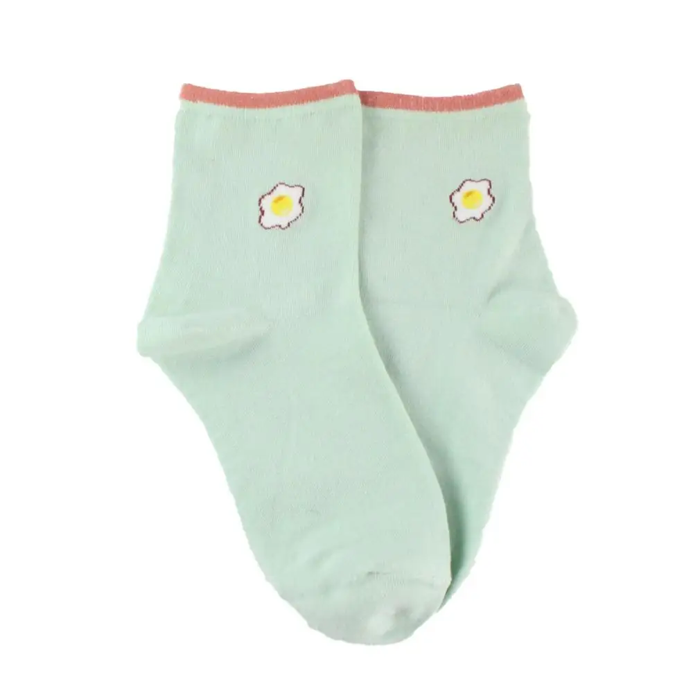 [WPLOIKJD] Креативные хлопчатобумажные забавные носки в стиле Харадзюку женские новые жаккардовые милые носки с вышивкой для еды Sokken Calcetines Mujer - Цвет: 9