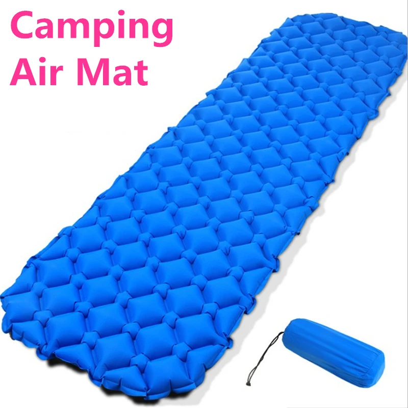 Air Camping Mats Inflatable Cushion Moistureproof Outdoor Hiking Picnic Beach Plaid Blanket Beach Pad Home Rest Soft Mattress