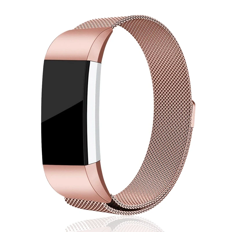 

Stainless Steel Milanese Loop Metal Replacement Accessories Bracelet Strap with Unique Magnet Lock for Fitbit Charge 2