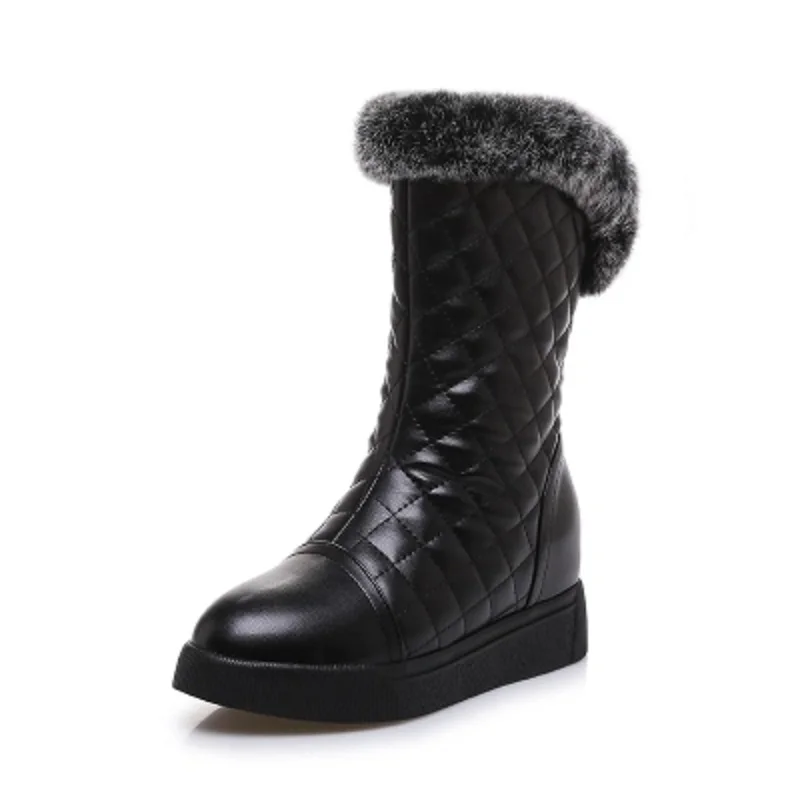 2018 Cheveux Nouvelles Plus Chaud Lapin Tube Dames Coton Non Plaid Bottes Chaussures slip Augmenté Noir Neige Dans Le De Hiver Velours rdxeoCBW