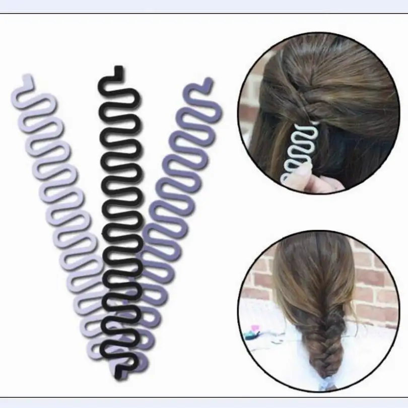 Модные DIY Французский волос плетение Инструмент на шнуровке волос плетельной для личного моделирования реквизит как женщины блюдо для укладки волос инструмент