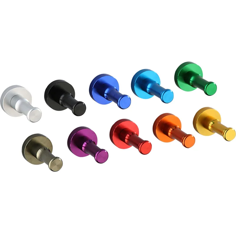 Space aluminum coat hooks Bathroom kitchen hooks Ten colors optional