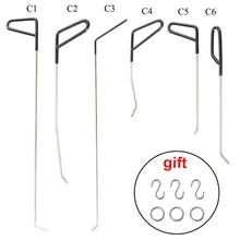 WHDZ PDR инструменты крючки толкатели-двери Dings град ремонт DIY набор ручных инструментов(6 шт.)+ 3 шт. S и O крюк Стержни аксессуары подарок