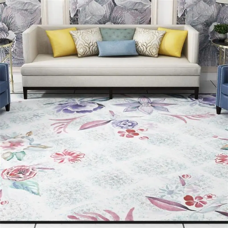 Стильные ковры с изображением животных для гостиной, дома, гостиной, кофейного пола, диван, коврик для учебы, мягкие коврики - Цвет: flowers