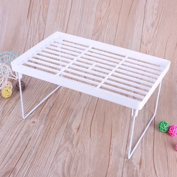 

New Practical Foldable Storage Shelf Stackable Storage Shelf Rack Organizer Holder For Kitchen Bathroom Desk #232983