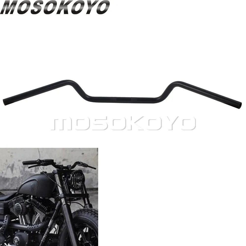 

Matte Black Vintage 1" Clubman Cafe Racer Handlebar 25mm Handle Bars for Harley Chopper Bobber Sportster Dyna XL Drag Bar