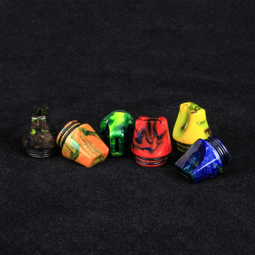 

Electronic Cigarette Accessories New MTL Resin Driptip Flat Drip Tip 810 with 2 Silicon Rings