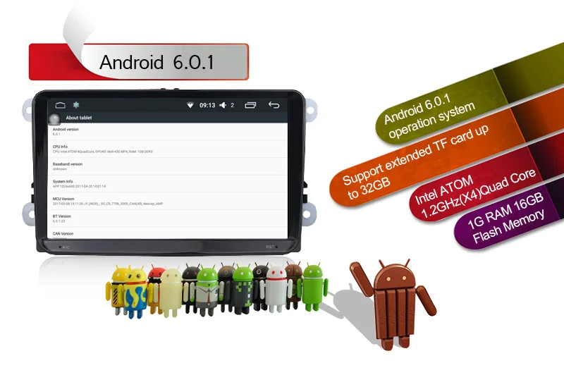 Best 9" Car GPS Navigation Car Radio Audio Android 8.1 For VW Skoda Seat Scirocco T6 Transporter EOS Bora Amark Passat B6 B7 CC Golf 5