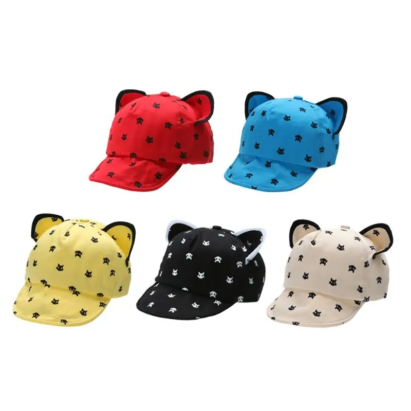 

Baby Summer Hat Lovely Cat Ear Sun Hat Kids Baseball Cap for Children Newborn Toddler Boys Girls Cartoon Peaked Cap