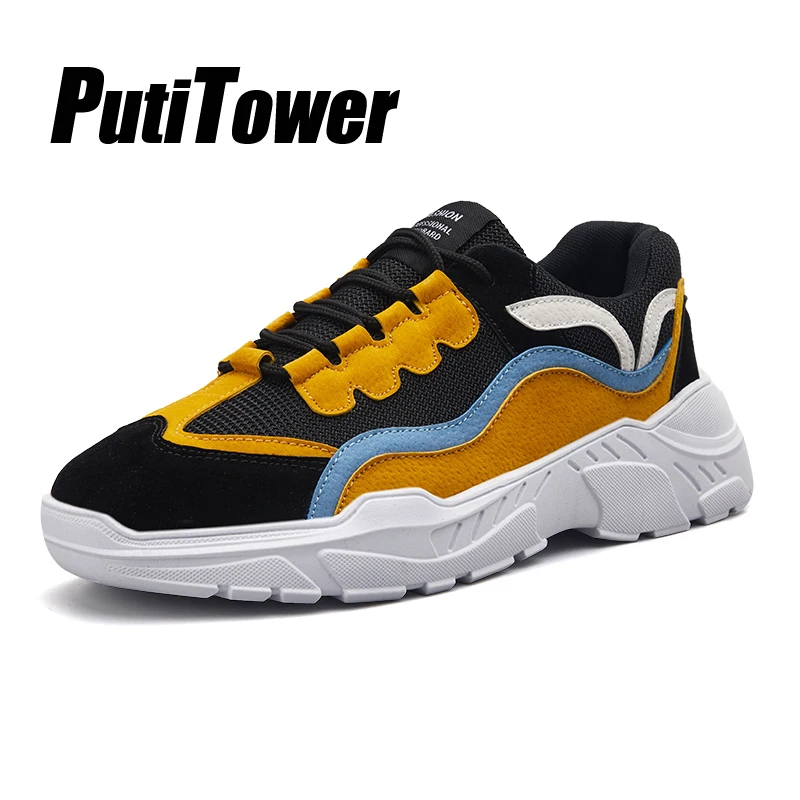 2019 Мужская Вулканизированная обувь мужские разноцветные кроссовки на платформе