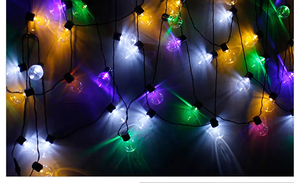 Solar Garland LED String Light Balls Outdoor Party Wedding Garden Light Chain (13)
