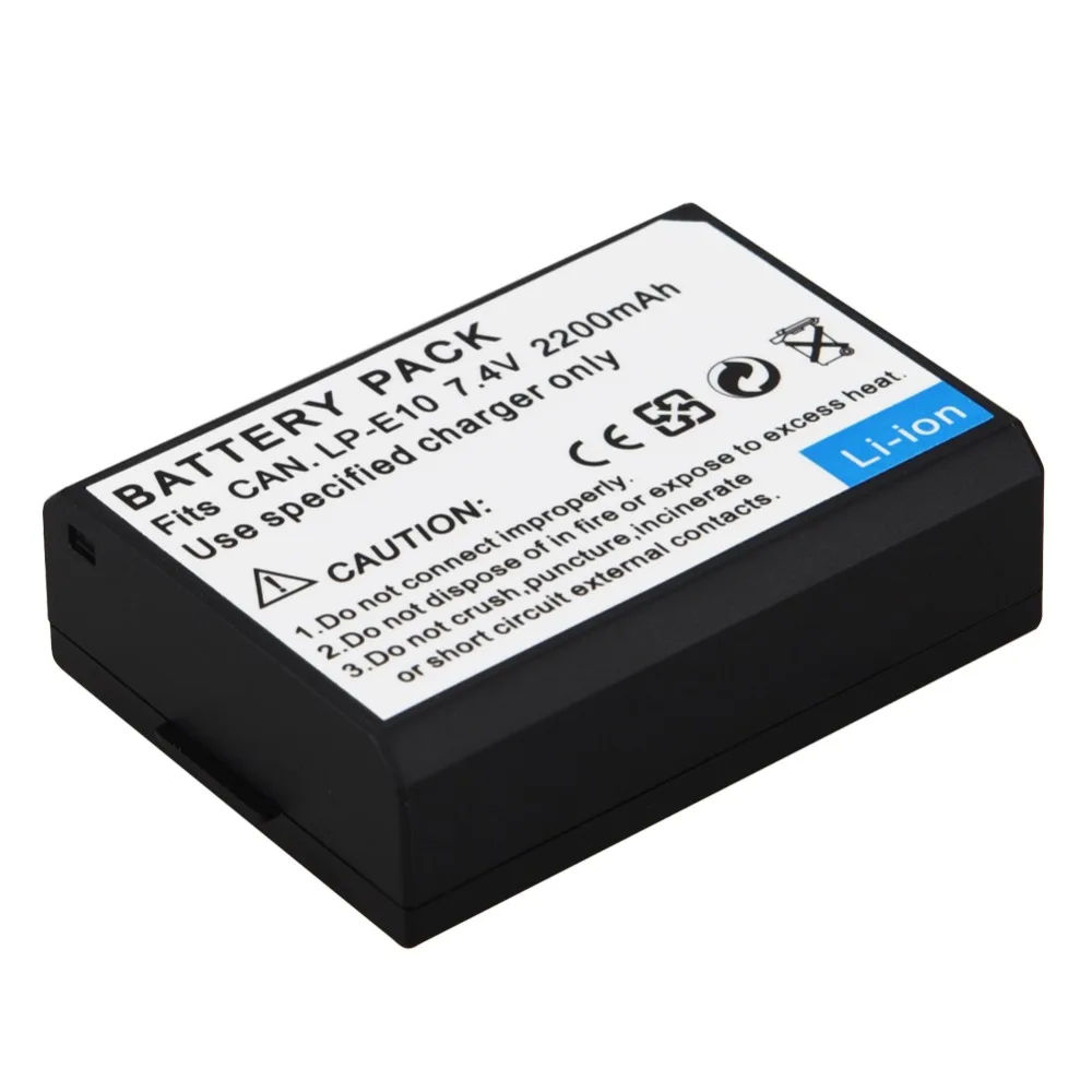 1pc 2200mAh LP E10 LPE10 Digital Camera Battery For Canon 1100D 1200D