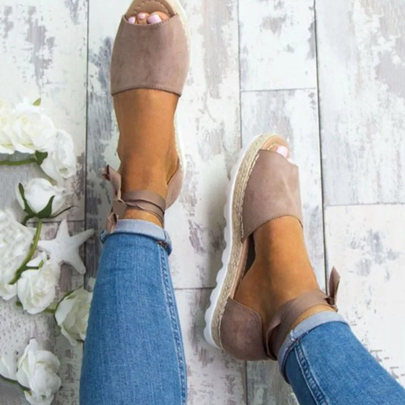 النساء الصنادل زائد حجم الصيف أحذية مع صنادل أرضية الإناث الكاحل حزام شقة Sandalias موهير عارضة الشاطئ Chaussures فام