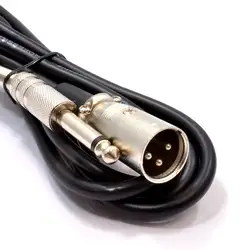 HFES XLR 3 Pin штекер до 6,35 мм 1/4 Дюймов Мужской моно кабель со штекером