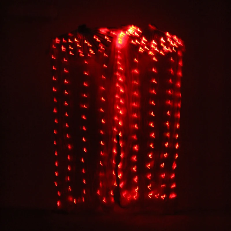 

Belly Dance LED Fans 2 Pieces Fans Stage Performance length: 165cm Level Hand Props Accessories Flashed Lights 4 colors