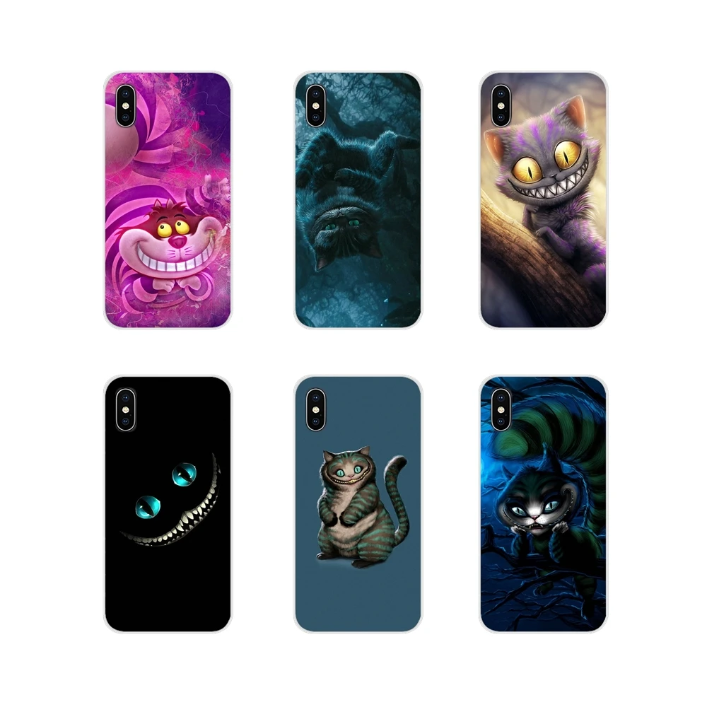 

For Motorola Moto X4 E4 E5 G5 G5S G6 Z Z2 Z3 G3 G2 C Play Plus Transparent TPU Shell Case Alice in Wonderland Space Cheshire Cat
