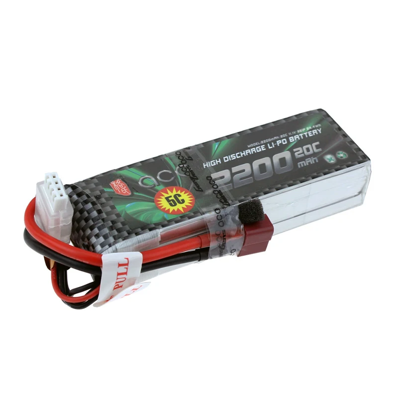 Gens ACE 2S Lipo 3S Аккумулятор 7,4 V 11,1 V 800mAh 1300mAh 1800mAh 2200mAh 3300mAh 4000mAh 5300mAh с разъемом T/XT60 - Цвет: 3S 2200MAH 20C