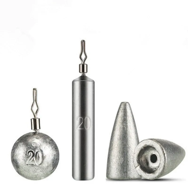 

5Pcs Fall Fishing Lead Sinker Wacky Rig 360 Degree Rotatable Clip Sea Fishing Tackle 2.5g-10g Accessories