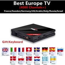 Европа iptv поле H96 Pro + 3 ГБ/32 ГБ S912 Android 6.0 TV Box HD Smart TV Box + 1 год 5000 + Франция Италия арабский Швеции Великобритании xxx IPTV Бесплатная