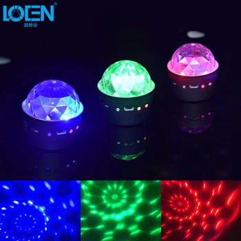 

Mini Portable Atmosphere DJ Light Car Interior Stage Effect Lighting LED Disco Party Lamp Voice Control Wireless USB Charging
