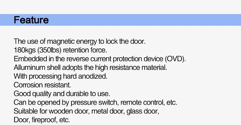 Система контроля доступа 180 кг(350LB) однодверный 12 В Электрический магнитный замок электромагнитный замок удерживающая сила