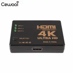 Cewaal 4 К x 2 К черный разъем адаптера видео Коммутатор HDMI концентратор Splitter ТВ Switcher Ultra HD для PS3 xbox360 высокое качество