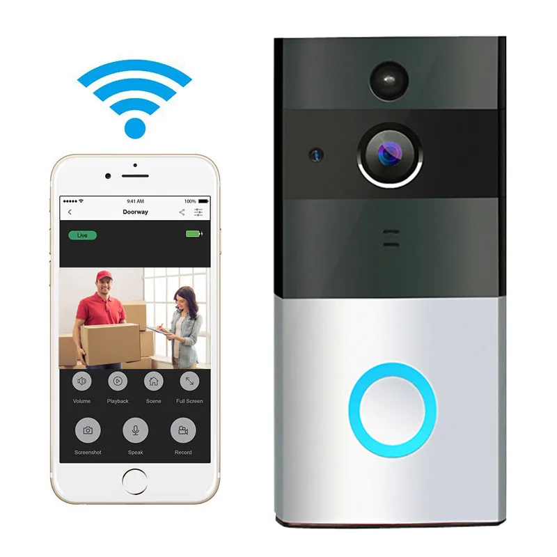 

New Wireless Video Doorbell WIFI Remote Intercom Detection Electronic HD Visible Monitor Night Vision
