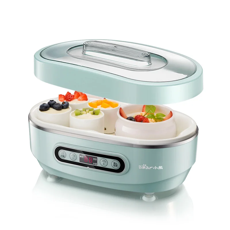 

Bear Yogurt Machine Home Fully Automatic Ceramic Liner Sub-cup Natto Machine Rice Wine Machine Yogurt Maker