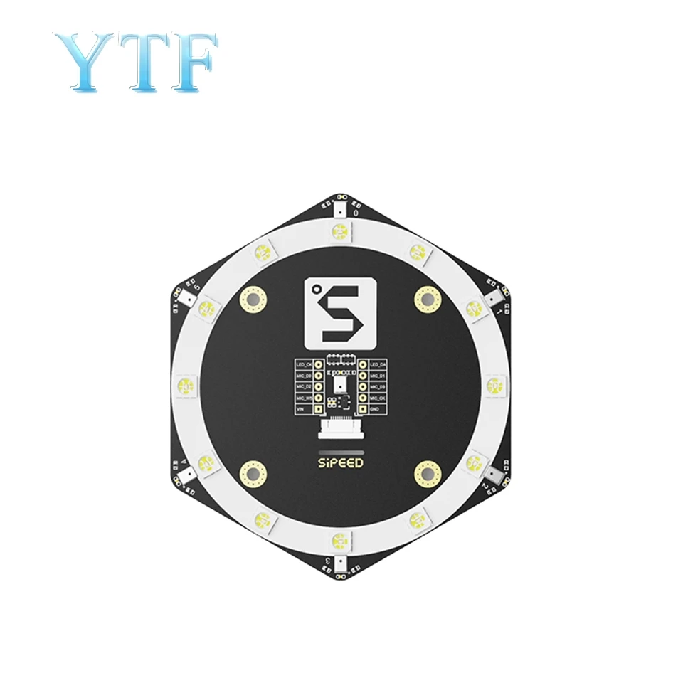 Baratos Sipeed 6 + 1Mic Array localización de fuente de sonido Beamforming reconocimiento de voz micrófono Array directamente hacia fuera I2S interfaz RGB LED