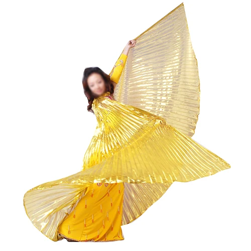 Egyptian Egypt Golden Belly Dance Dress Costume Isis Angle Wings (NO STICKS)