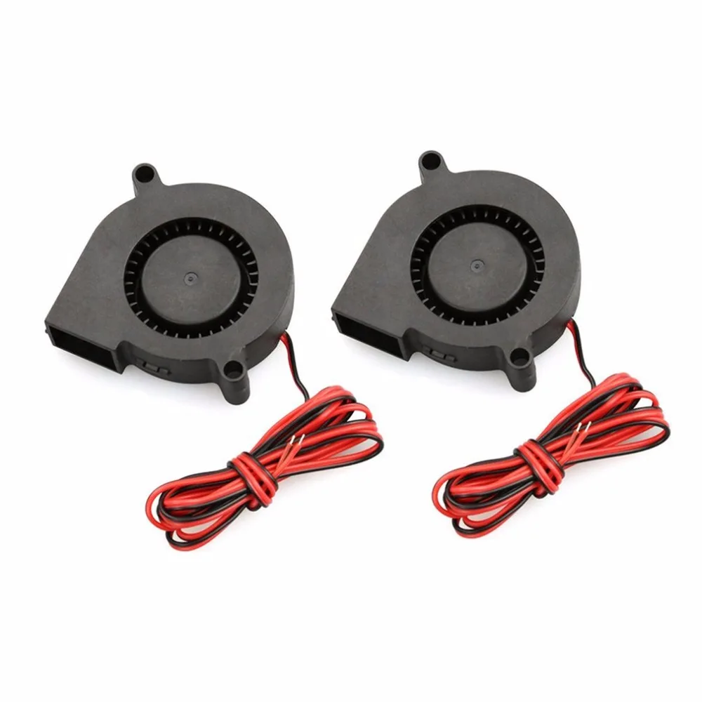 

2 PCS Mini Cooling Fan 50mmx50mmx15mm 3D Printer Parts 5015 Radial Turbo Blower Fan DC 12V Cooling Fan For 3D Printer