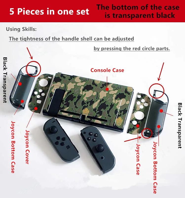 Защитный чехол-накладка для пульта Nitendo Switch Console с контроллером Joy-Con, прямая стыковка