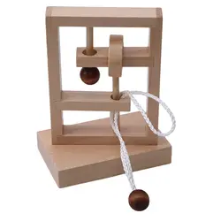 Развивающие игрушки для детей стол новинка деревянный веревка петля головоломки ум мозг игры пространство мышление Threading трехмерные