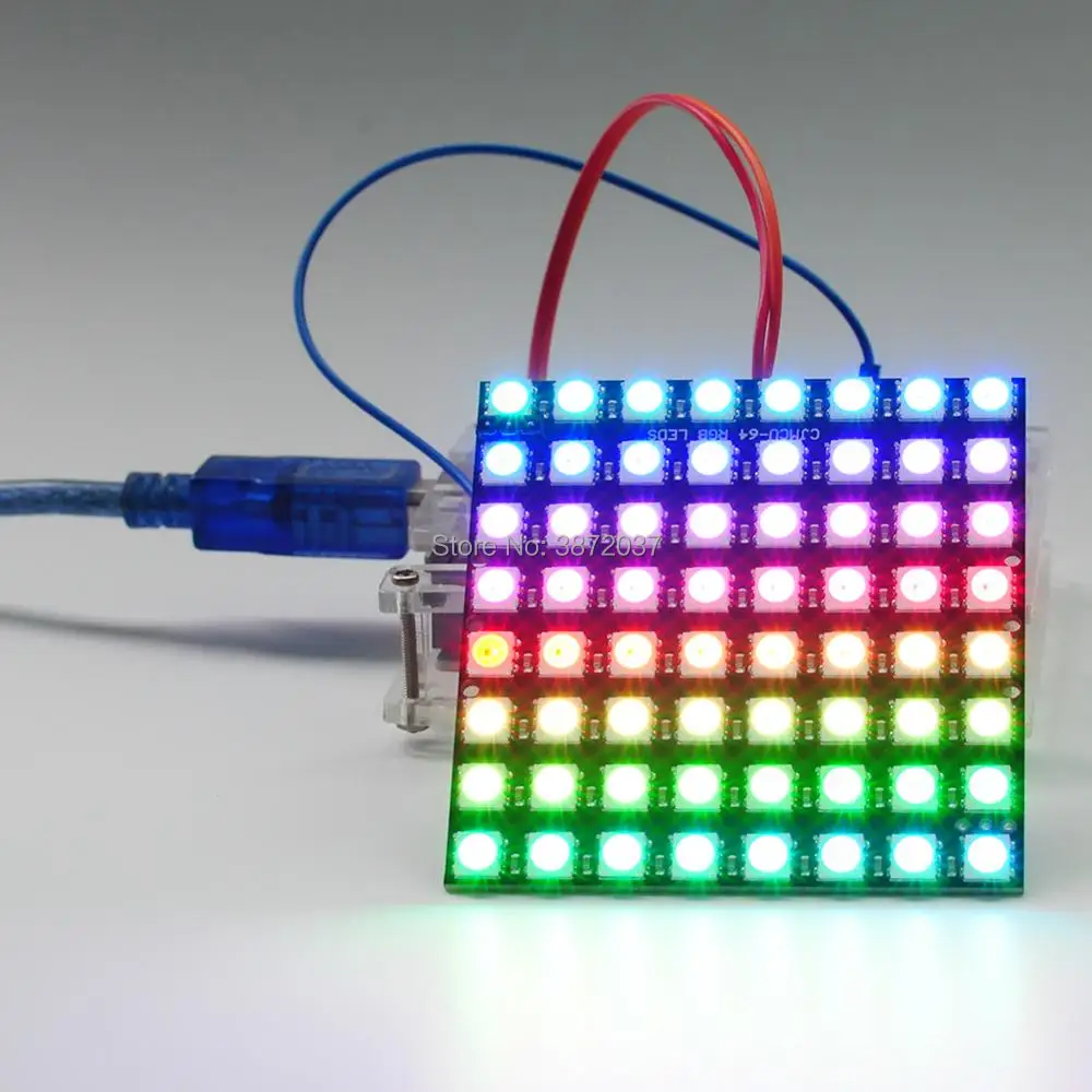 DIYmall 8x8 64 светодиодный Матрица WS2812 5050 RGB программируемый для Arduino DIY|Модули умного