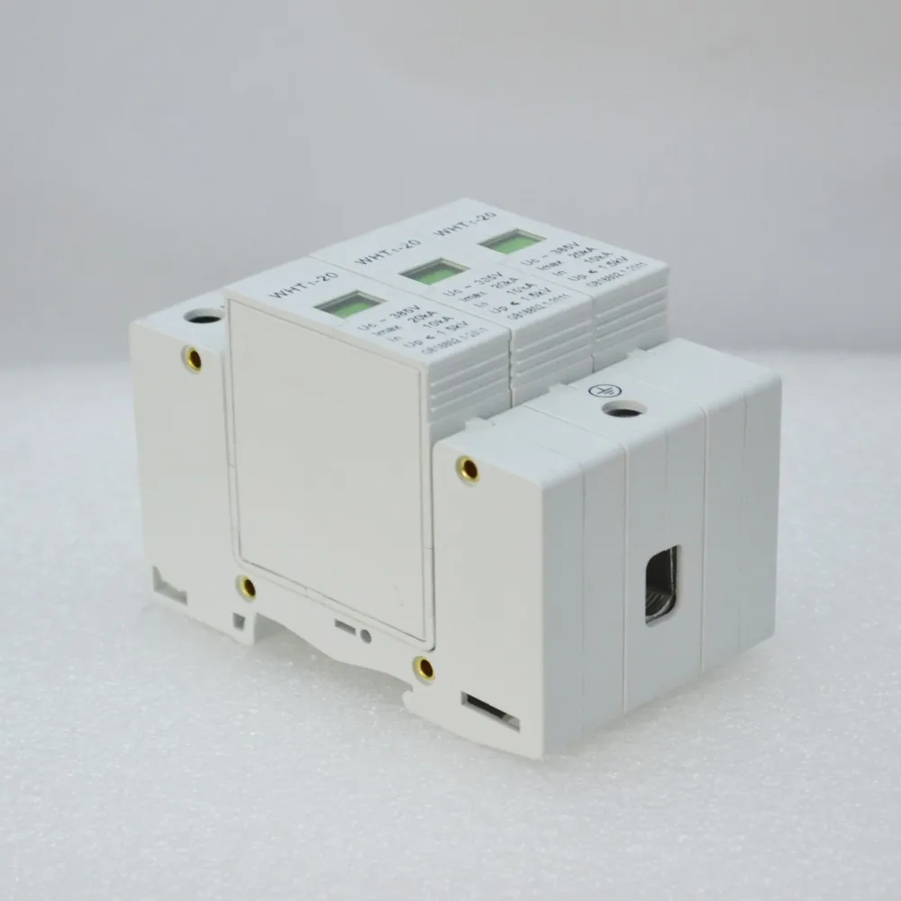SPD 2P+ N 10KA~ 20KA D~ 385VAC дом сетевой фильтр защитный низковольтный разрядник устройство