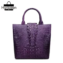 Крокодиловые линии аллигатора дизайнерские женские сумки с верхней ручкой из натуральной коровьей кожи ручной работы Дамский кошелек женская сумка на плечо
