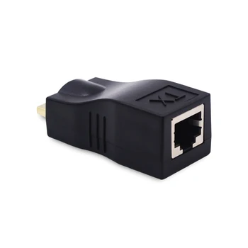 

1 set Black HDMI single cable extender TX transmitter + RX receiver