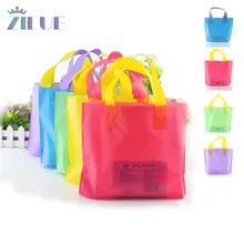 Zilue 50 шт./лот, 3 размера, сумка для конфет, утолщенная пластиковая цветная сумка, подарочная упаковка, одежда, сумка-косметичка для шоппинга