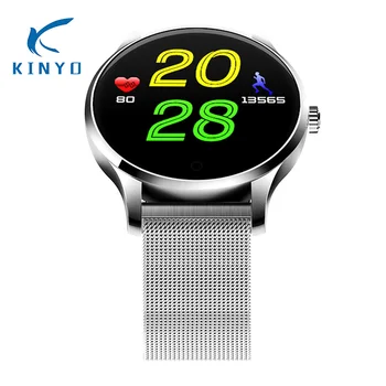 

Kinyo 2018 Fashion smart watch 1.22 Inch Capacitive Touch Screen Support SMS Reminder Sleeping Monitoring Smartwatch Fitness