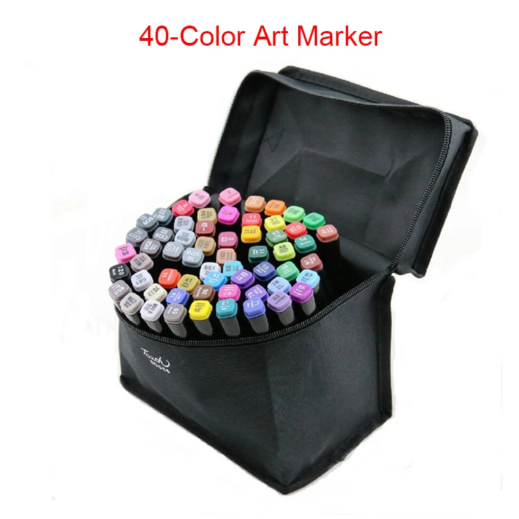 40 Pcs/Lot Low Price Colorful 40 Color Two Tipped Art Marker for
