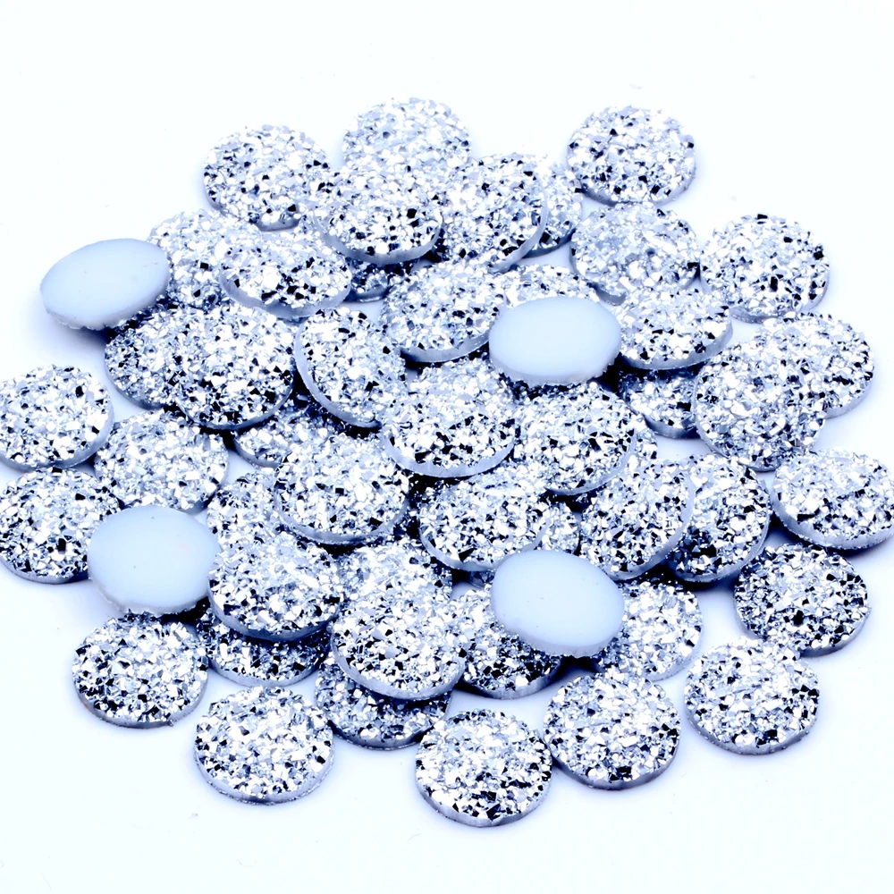 

Hot Round Flatback 40pcs AB Resin 12mm Ore Rhinestone Scrapbook DIY Wedding Ornaments Buttons Crafts