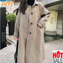 Г. новое шерстяное пальто богини выше колена с большим кодом DZYS-CX пальто для девочек