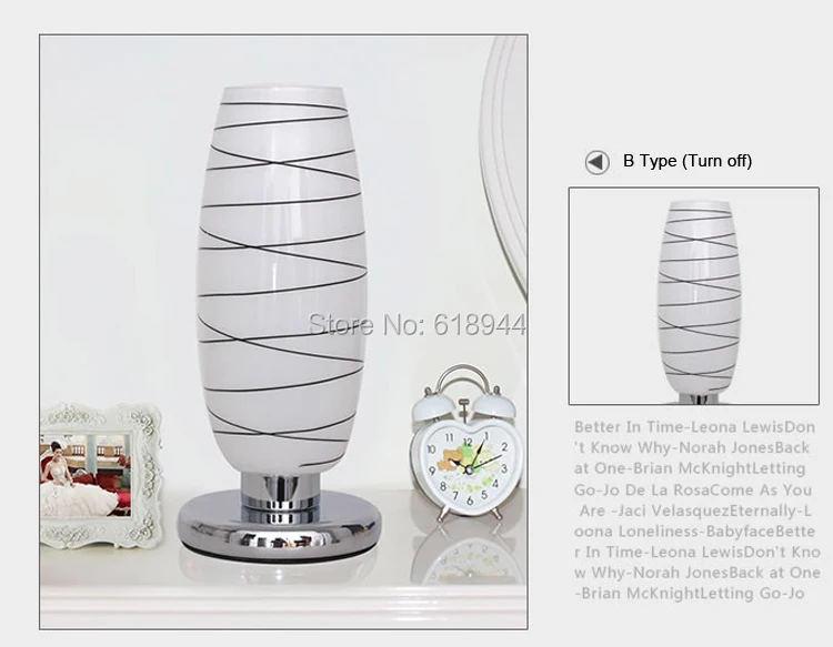 

Desk Lamp Bedroom Beside Table Lamp Creative Fashion and Modern Table Light Wedding Table Lamps B Type S size 15x34cm