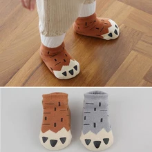 Мягкие зимние теплые детские носки тапочки для новорожденных мальчиков и девочек Нескользящие носки детские носки-тапочки S/M